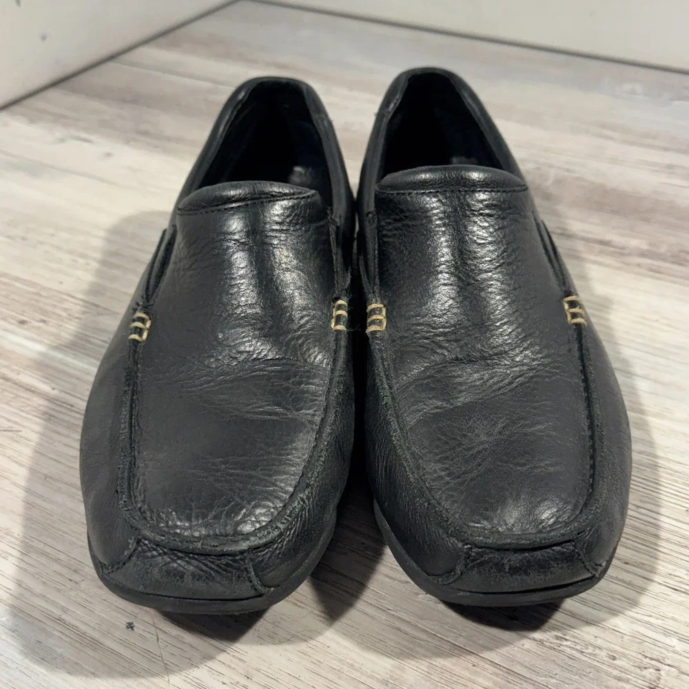 Merrell Mens SIZE 9.5 Rally Moc J38509 Black Leather‎ Driving Loafers